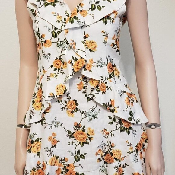 Tangerine Floral Dress. Price is Firm or best Offer. - Picture 3 of 6